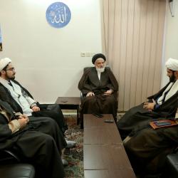 دیدار اعضای دفتر مطالعات اسلامی پژوهشگاه فضای مجازی با رئیس بنیاد فقهی مدیریت اسلامی